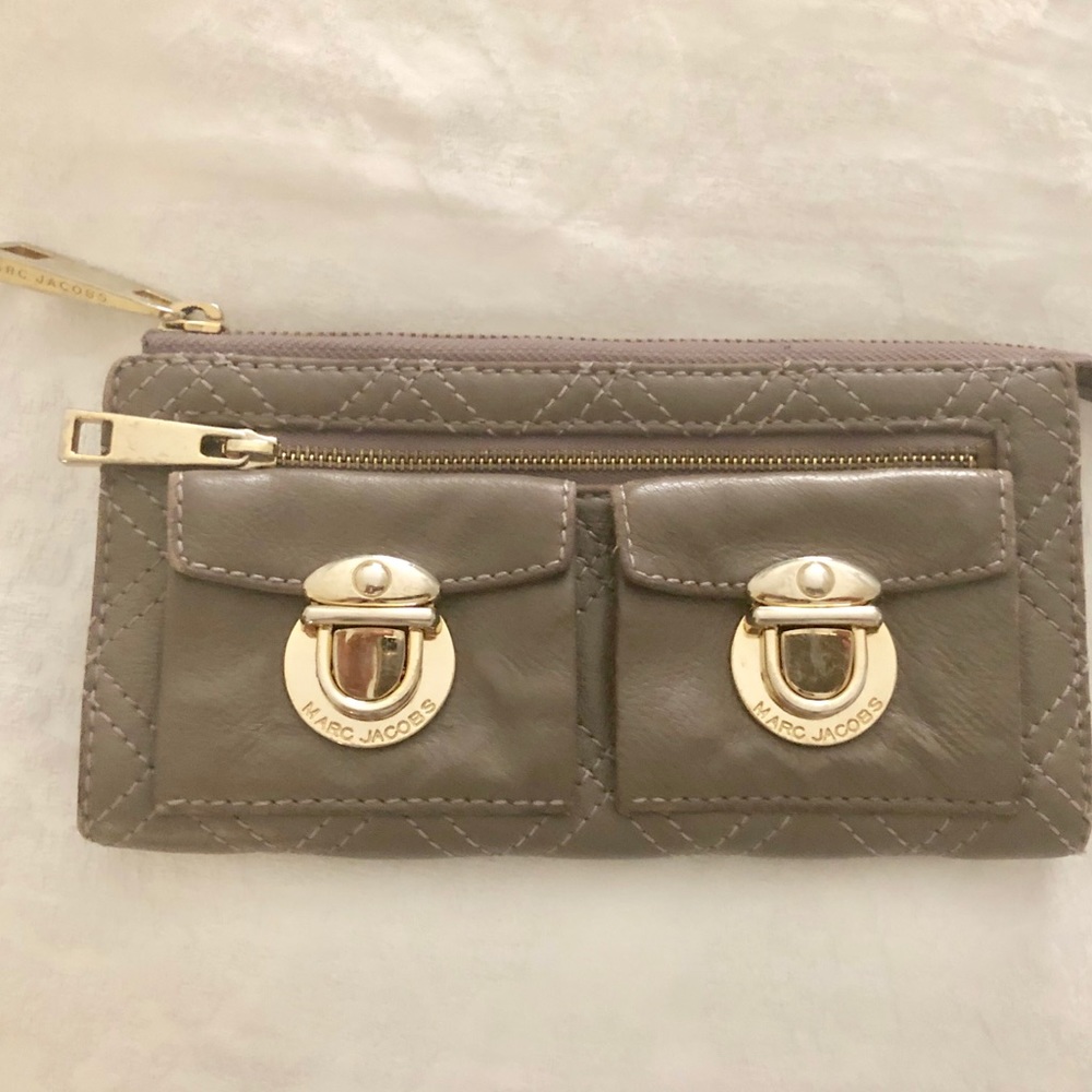 Marc Jacobs Collection Wallet with gold hardware